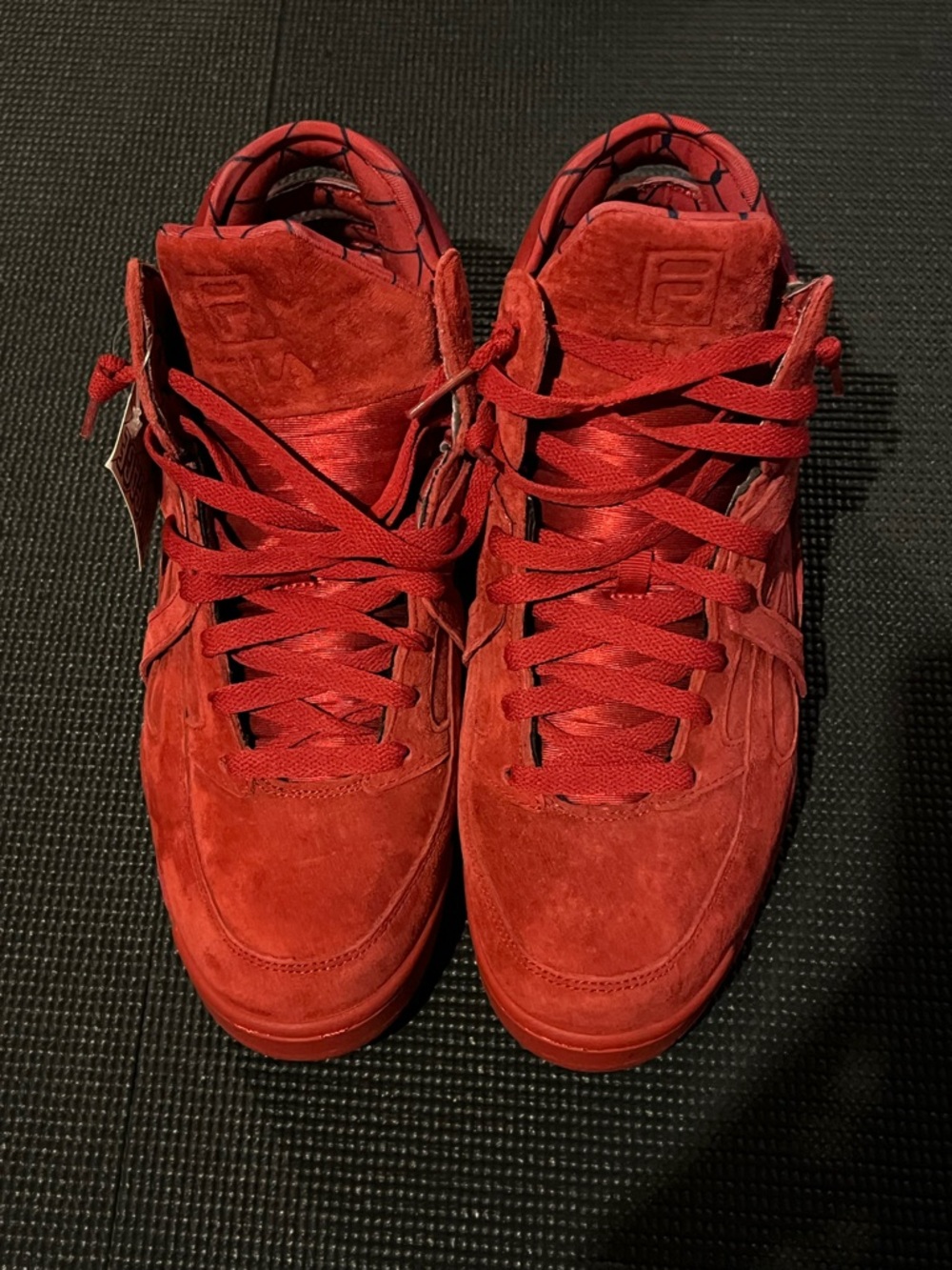 Fila Men's Red Suede High-Top Sneakers